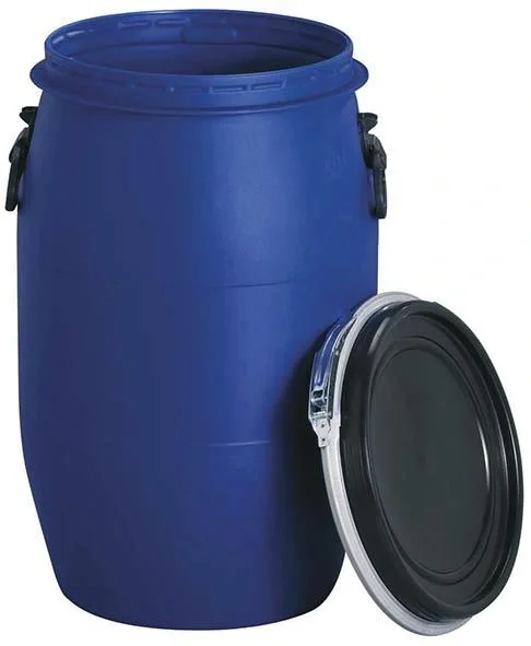 Kunststoff Fass mit Deckel, Spannring und Tragegriffen, PE, 60 l - 2