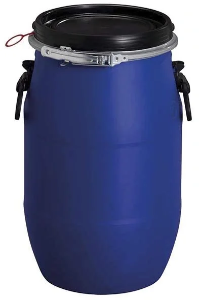 Kunststoff Fass mit Deckel, Spannring und Tragegriffen, PE, 30 l - 3