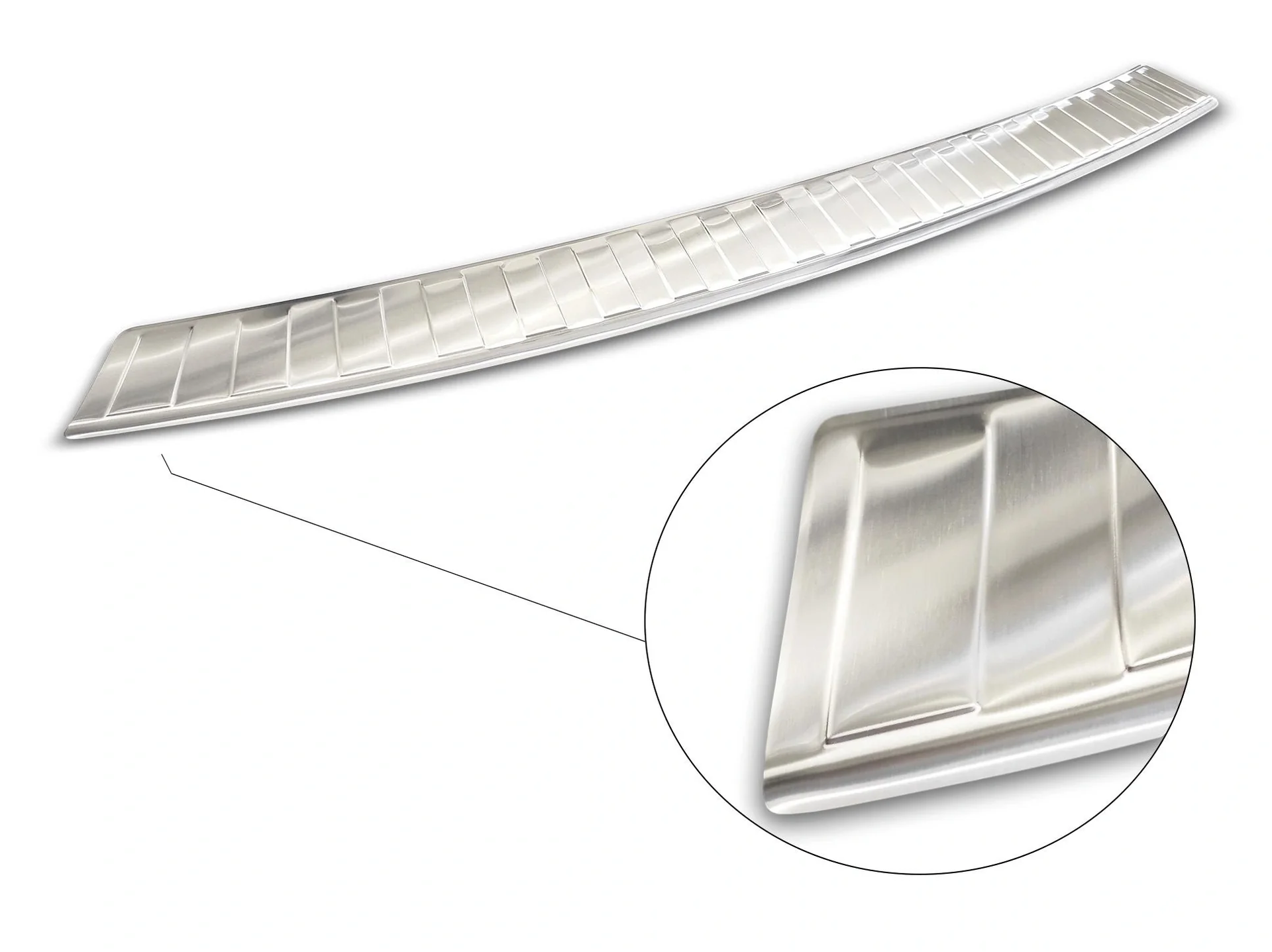 Edelstahl Ladekantenschutz, VW Transporter T5-135,9cm,'15-'19>Erstausrüster Qualität, gebürstet, entgratete Kante - 1
