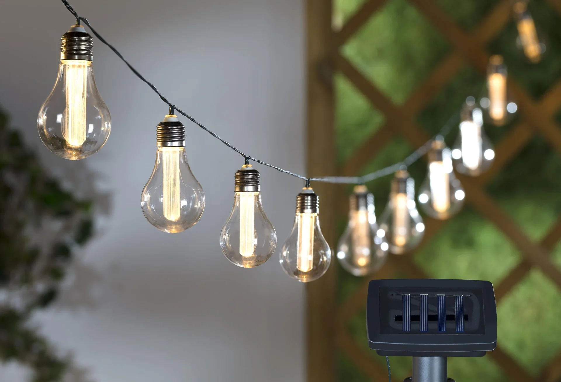 Solar Lichterkette mit 10 Filament Lampen - 2
