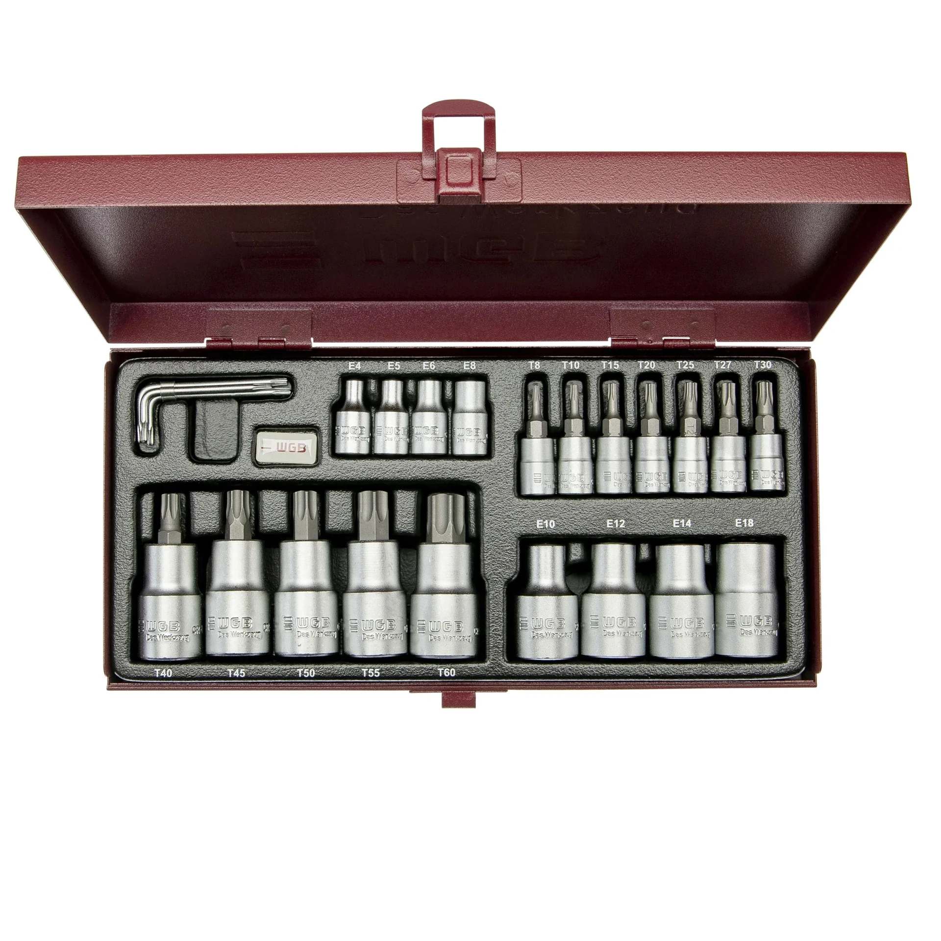 TX-Steckschlüssel-Garnitur, 23-teilig- 1/4" + 1/2" - 3