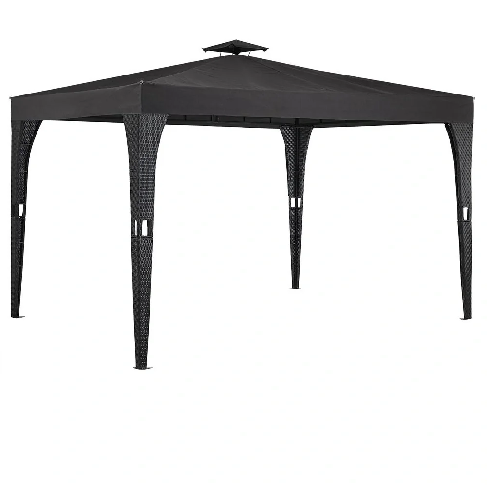 Pavillon anthrazit 3x4m geflochten - 7
