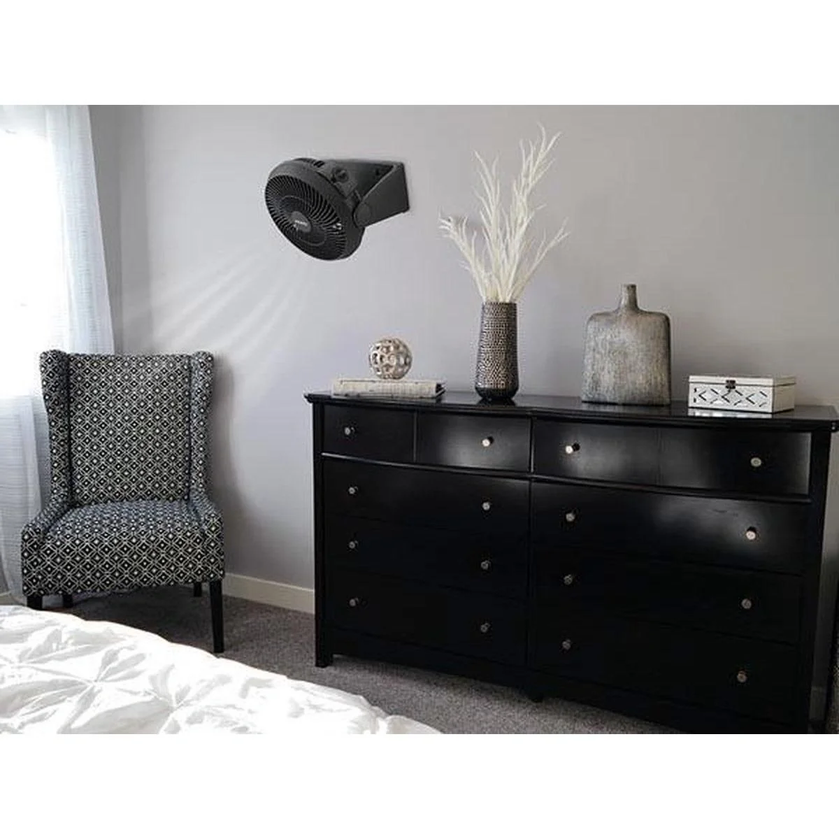 NL Boden- und Wandventilator ABS - Ø30cm - Schwarz - 35W - 9