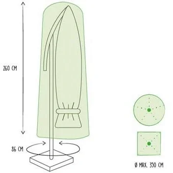 Schutzhülle für schwimmende Sonnenschirme bis zu Ø 350 cm - 86 x 86 x 200 cm - 3