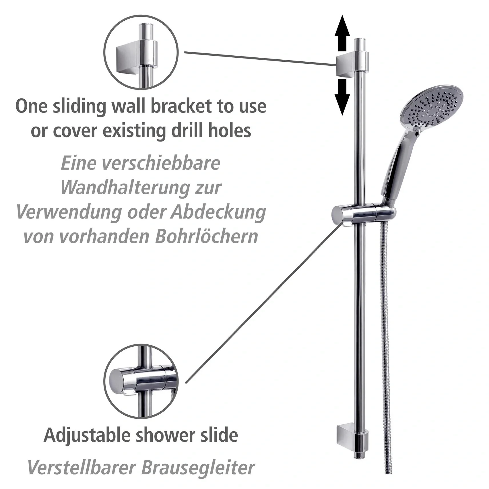 Brauseset Young Chrom, Länge Stange: 66 cm - 8