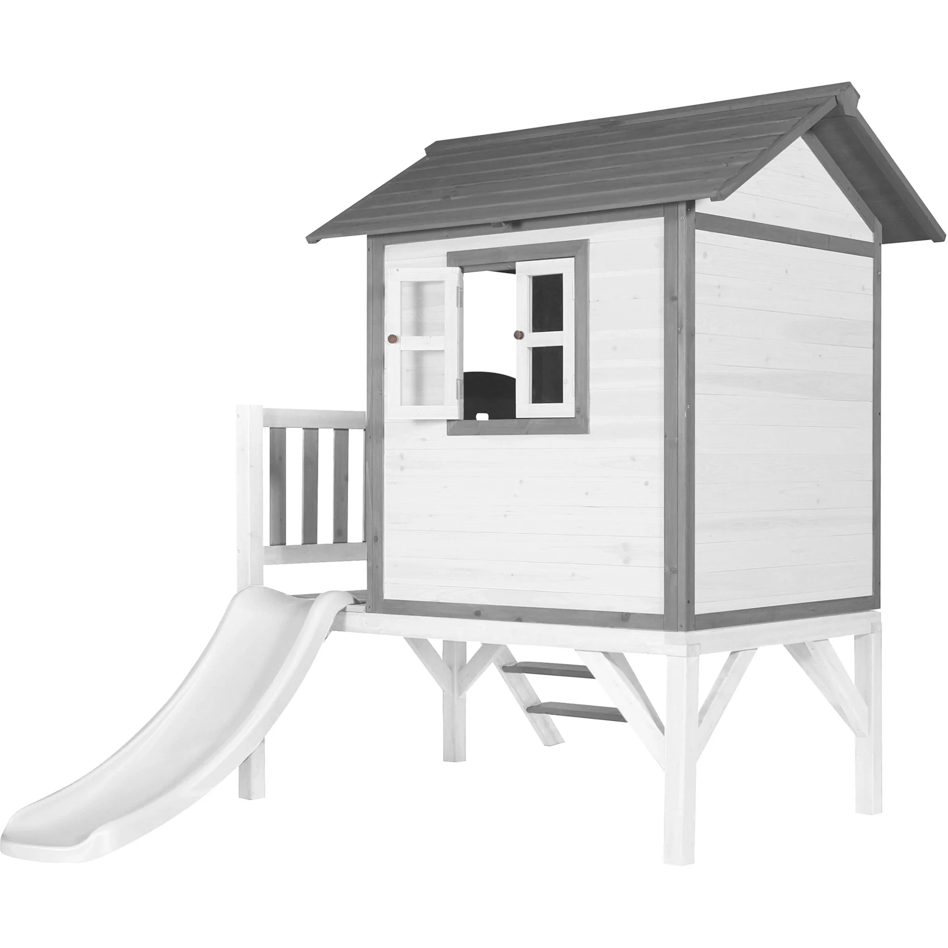 Lodge XL Spielhaus Klassisch - Weiße Rutsche - 11