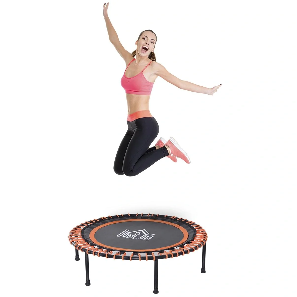 Trampolin für Kinder und Erwachsene schwarz/orange - 4
