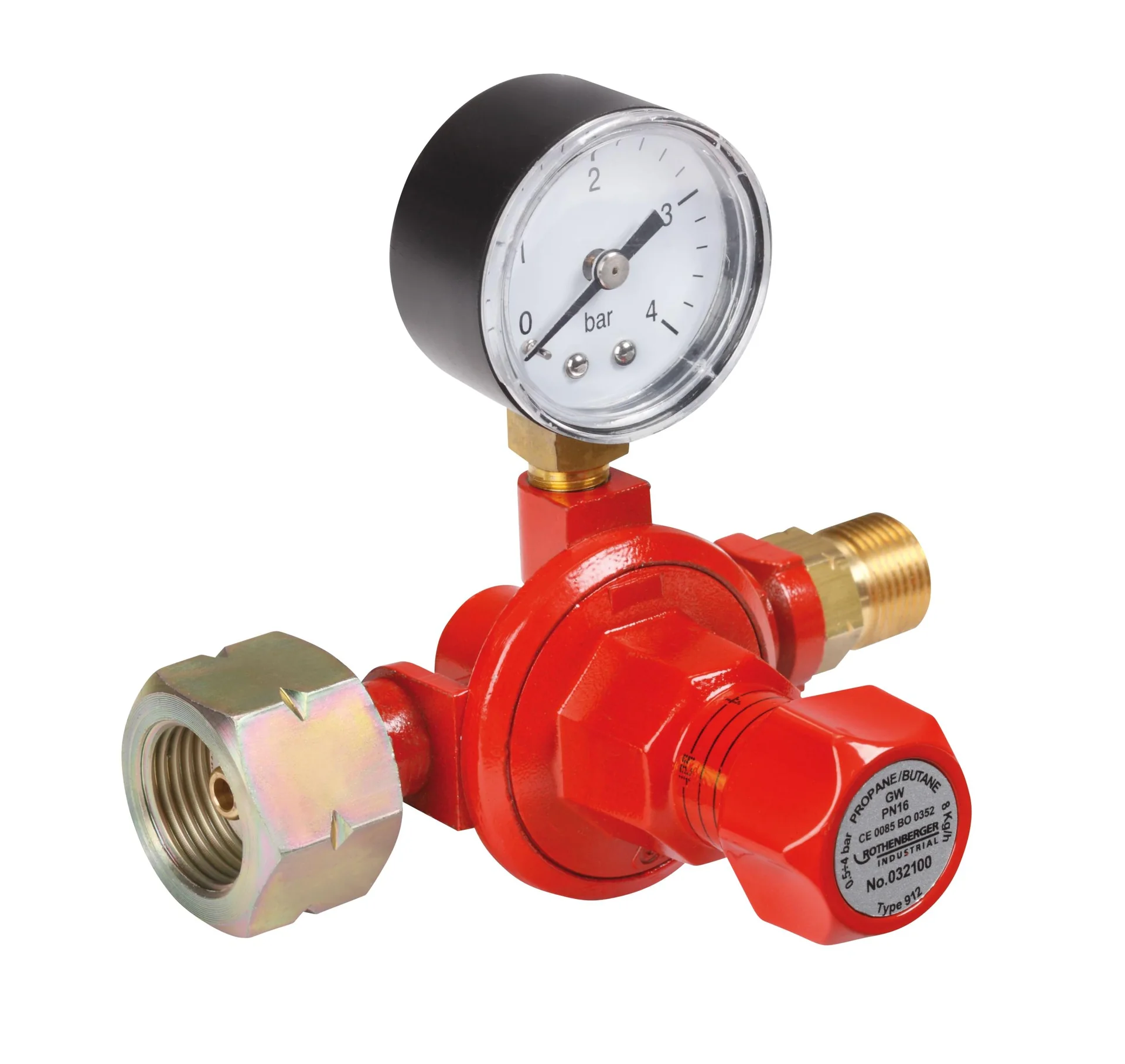Propanregler mit Manometer 0,5 - 4 bar - 1