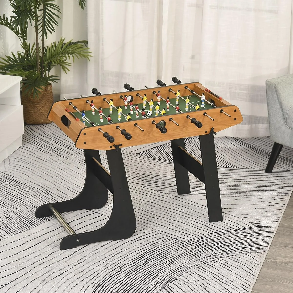 Tischfußball Tischkicker Kickertisch Spielzeug Spieler-Party Fußball Geschenk für 14+ Jungen Zusammenklappabar innen mit - 4