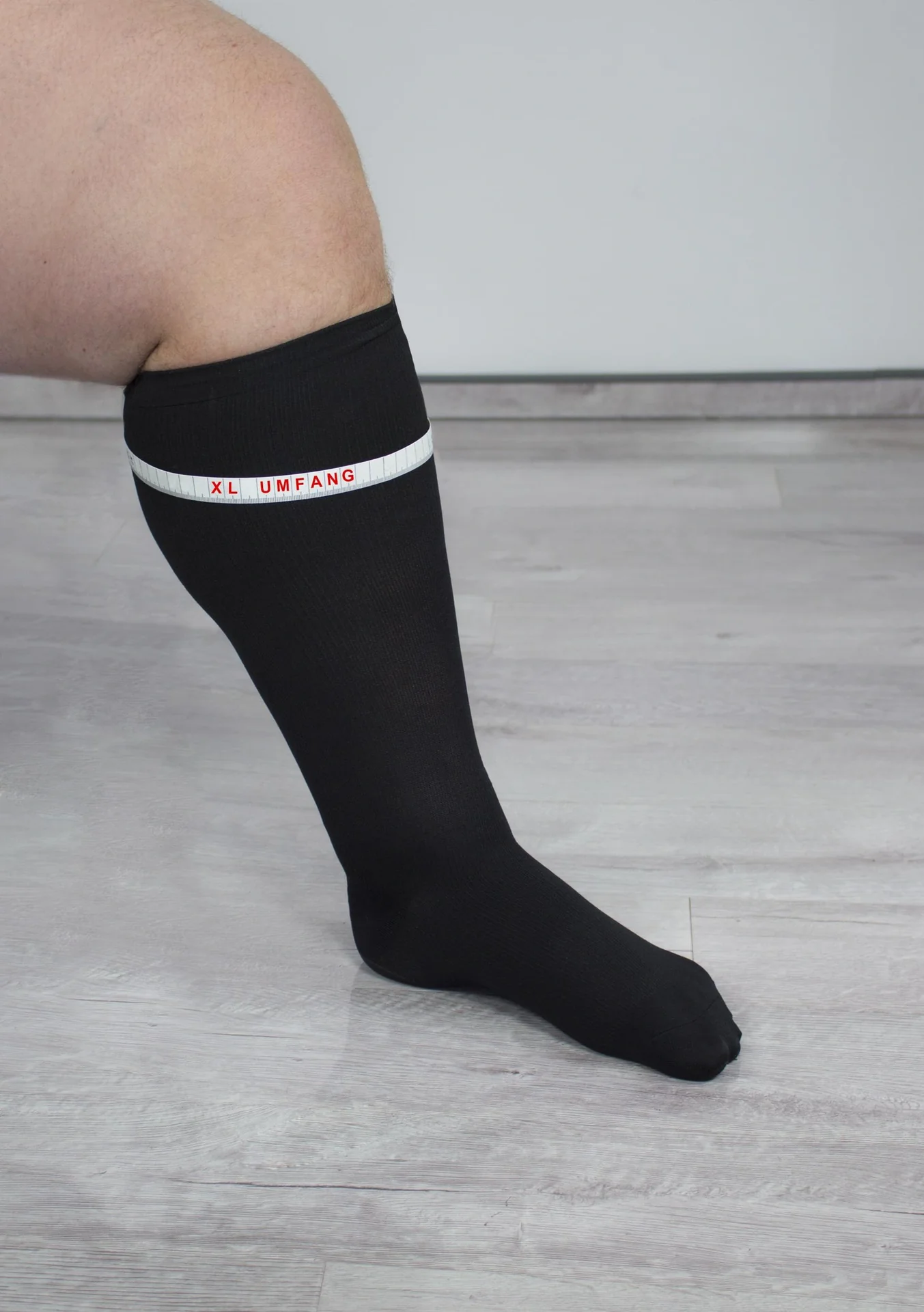 Reisestützstrümpfe für kräftige Waden, schwarz, Größe 42-44, Doppelpack - 4