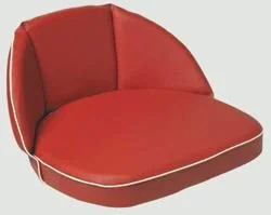 Schlepper- und Traktoren Sitzkissen, 17 cm Rücken, rot, Riemen - 1
