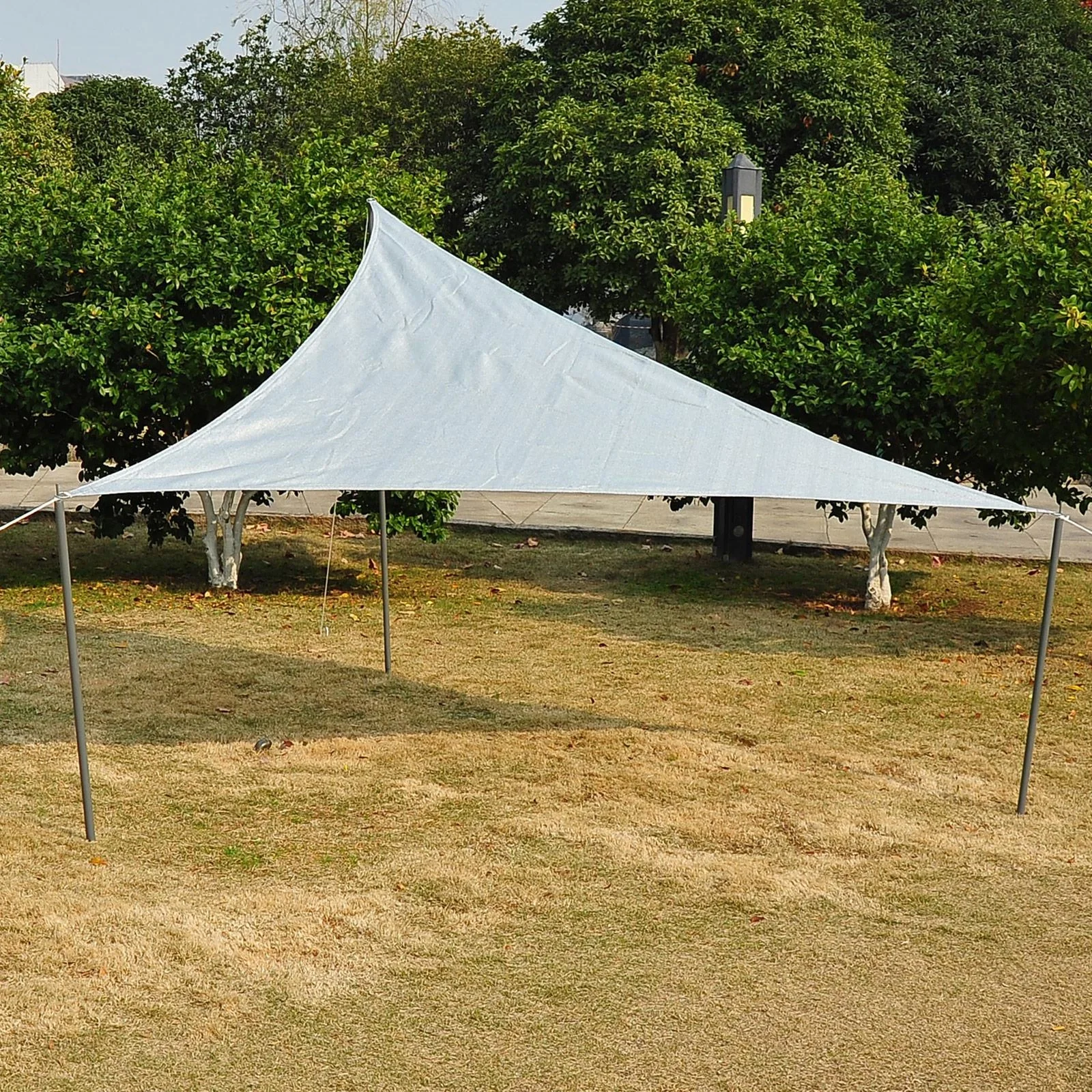Sonnensegel (grau) Sonnenschutz Dreieck HDPE(3x3x3m) - 5