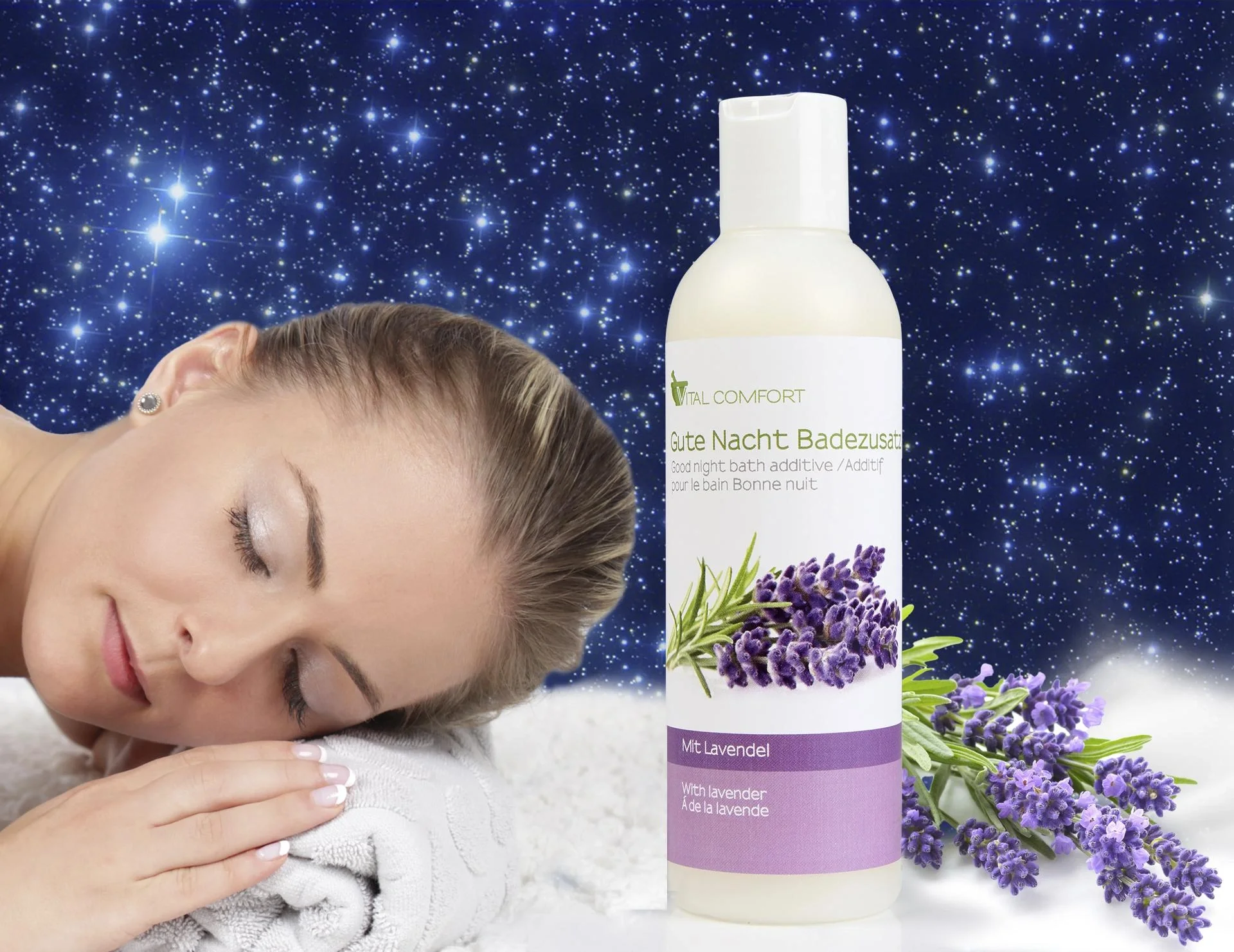 Badezusatz "Gute Nacht", Lavendel, 200 ml - 4