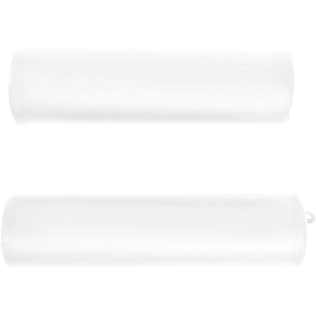 Klappbare Massageliege 10 cm dick mit 2 Nackenrollen oval weiß - 8