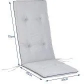 Set aus 6 Kissen hellgrau 120x45x5cm - 10