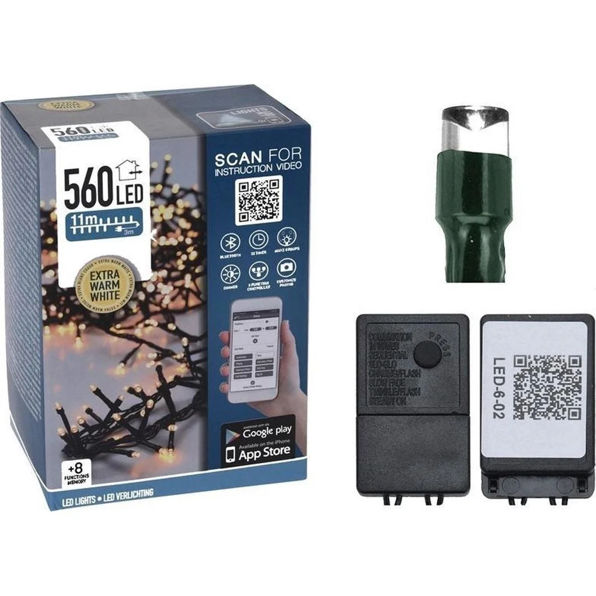 LED-Leuchten mit App-Steuerung - 560 LEDs 11 Meter - 4