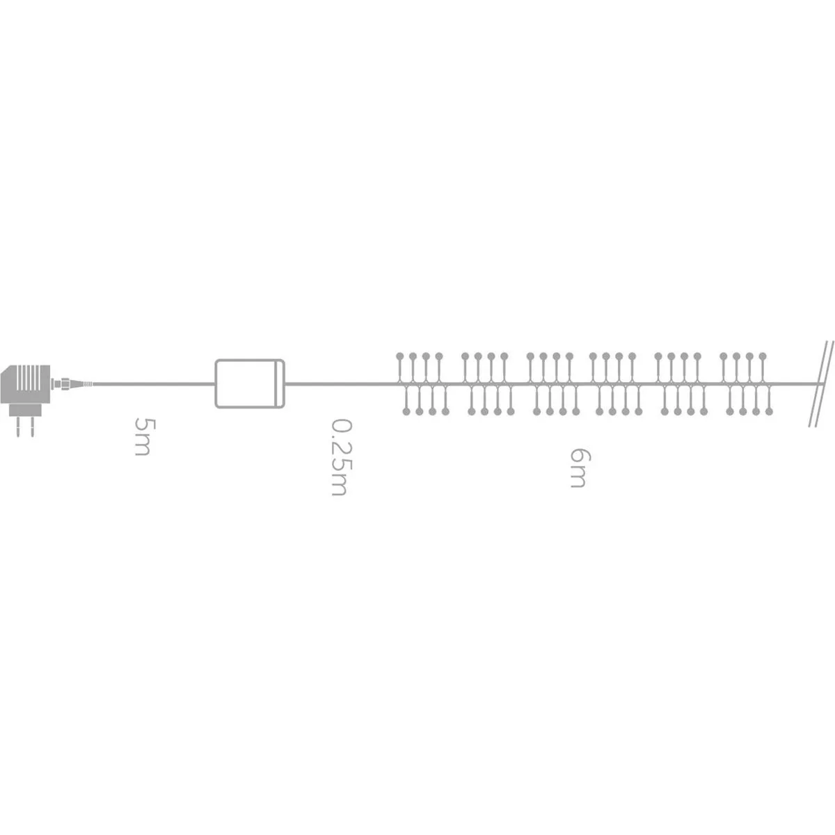 Vellight Bulbs Weihnachtsbeleuchtung - 6m - 90 LEDs - Weiß - Innen & Außen - 6