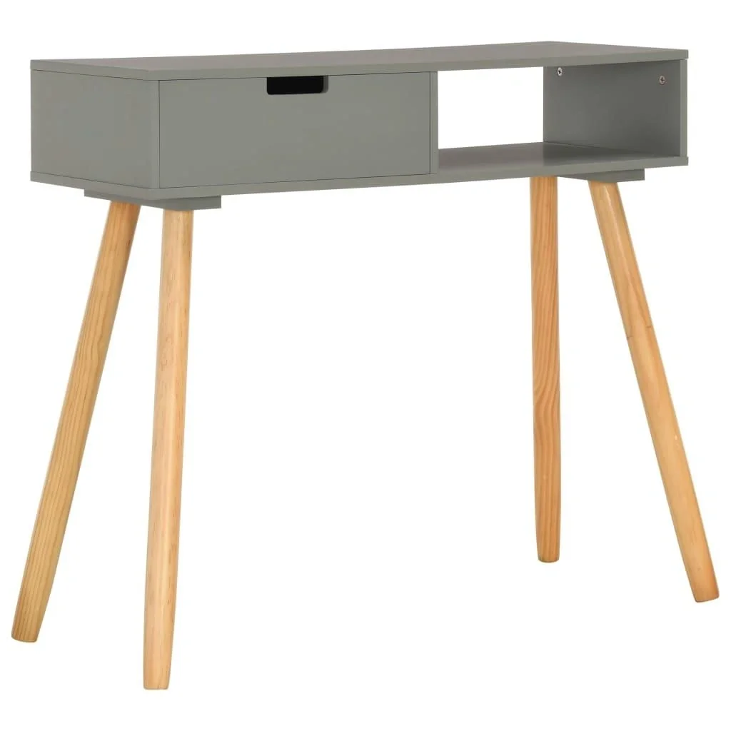 Wandtisch 80x30x72 cm Kiefer massiv grau - 6