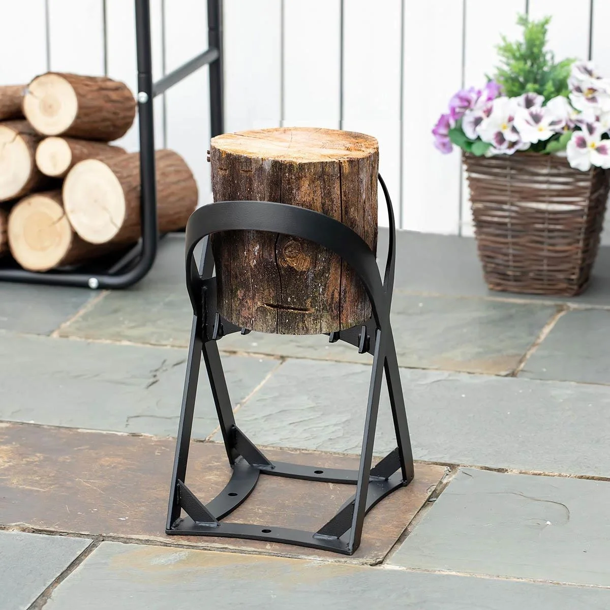 Holzspalter - Kohlenstoffstahl - Schwarz - 24,4 x 20,8 x 37,4 cm - 4