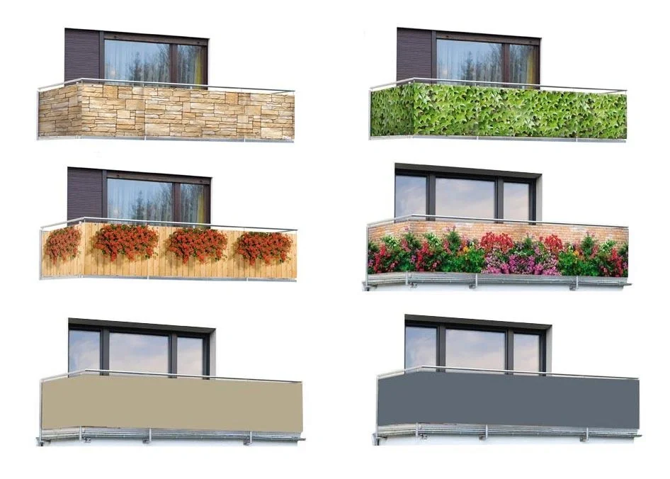 Balkon Sichtschutz Anthrazit Uni - 2