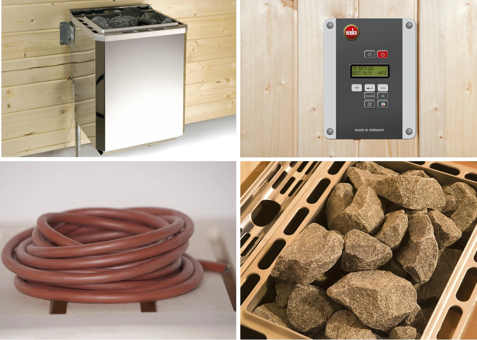 Saunaofenset 4 - 4,5 KW BioS mit Ofenanschlußkabel - 1