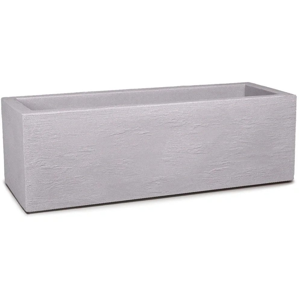 Pflanzgefäß Polyrattan-Look anthrazit 60x25x46cm - 3