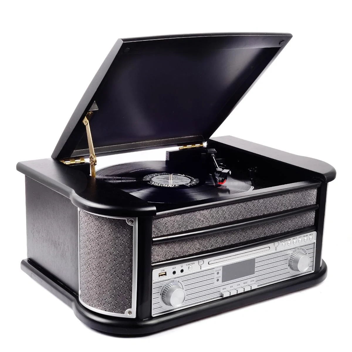 Retro HiFi-System mit DAB in schwarz - 4