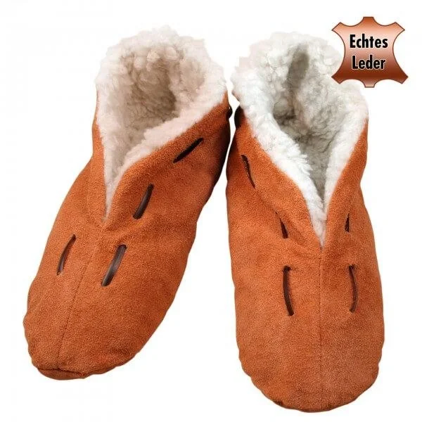 Fellhausschuhe, braun, Größe 45/46 - 3