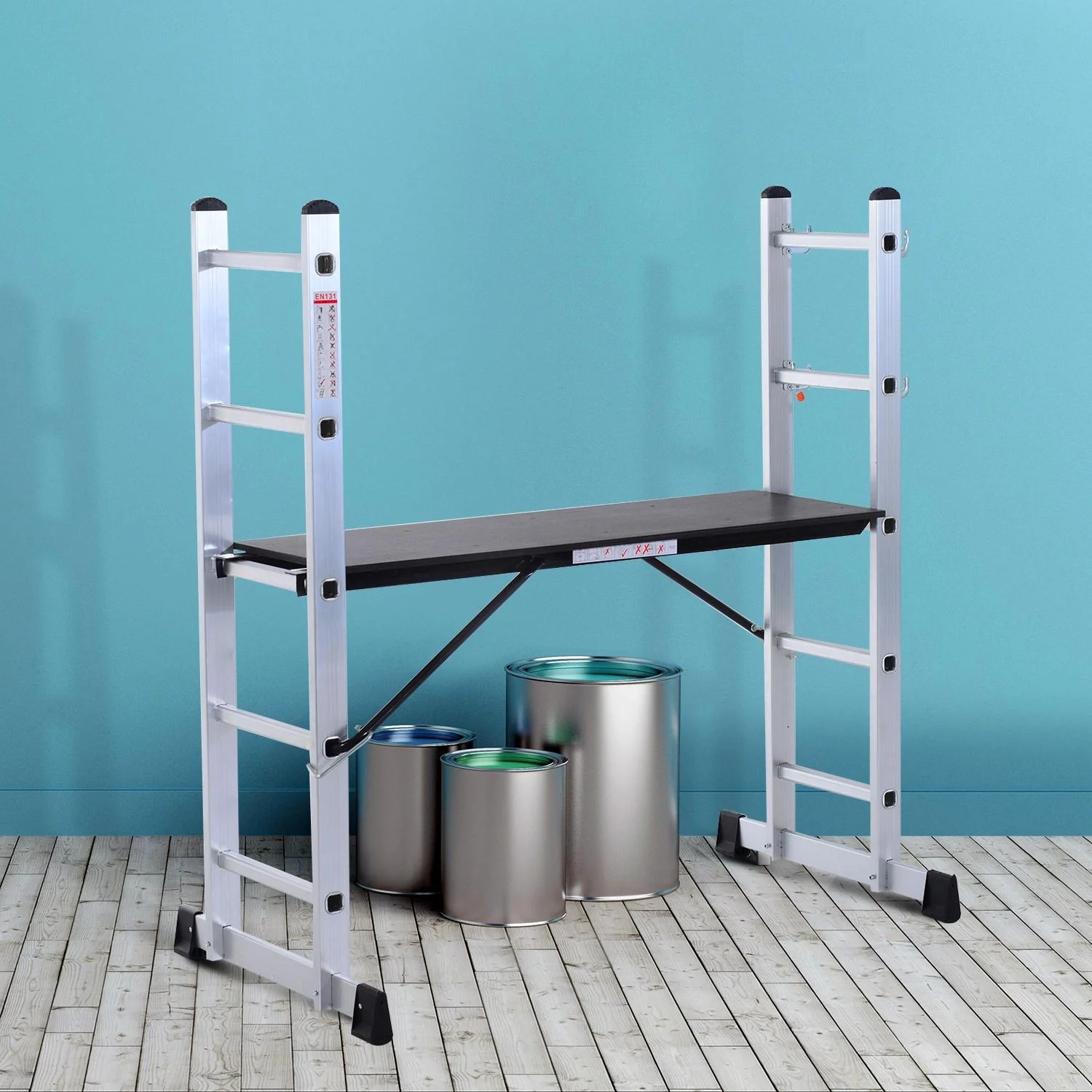 3 in 1 Aluminium-Arbeitsgerüst und Multifunktionsleiter - 8