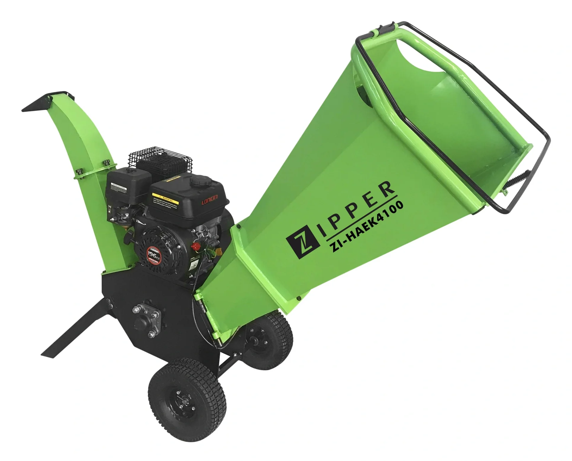 Benzinhäcksler "ZI-HAEK4100", mit 2 Wendemesser, 4100 Watt, Grün - 4