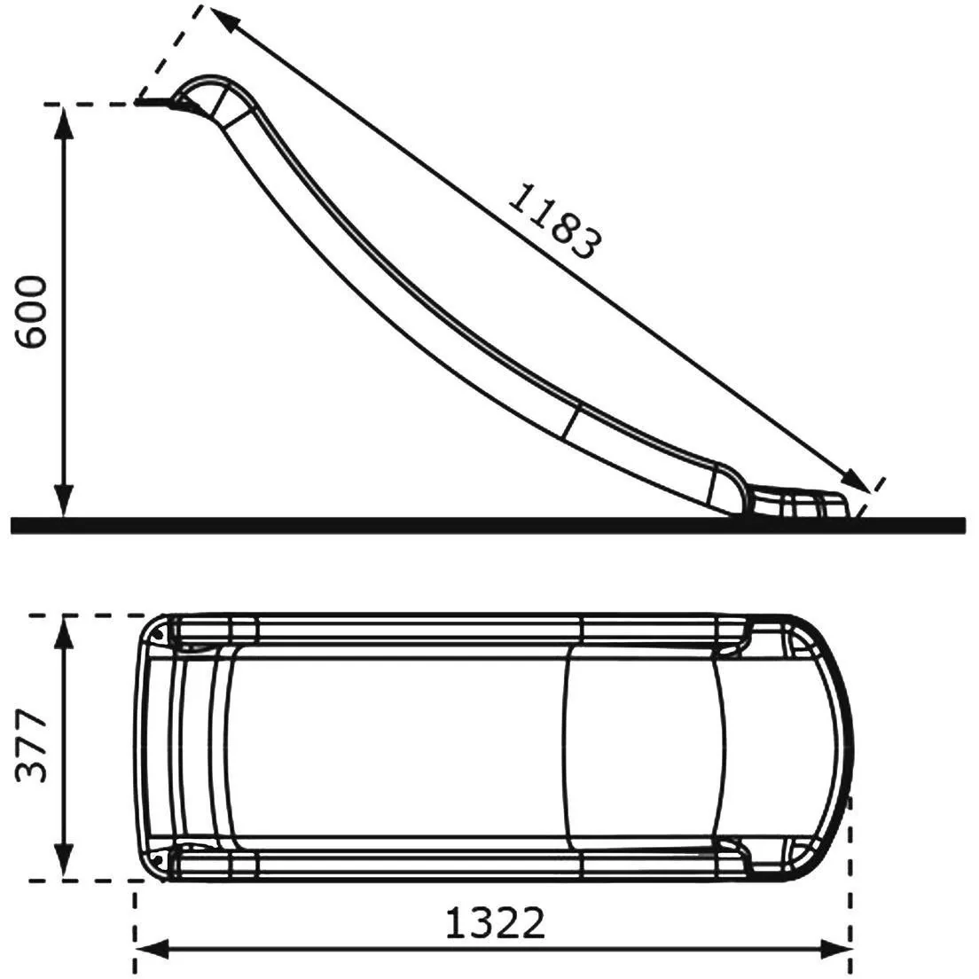 Sky120 Rutsche Lindgrün - 118 cm - 3