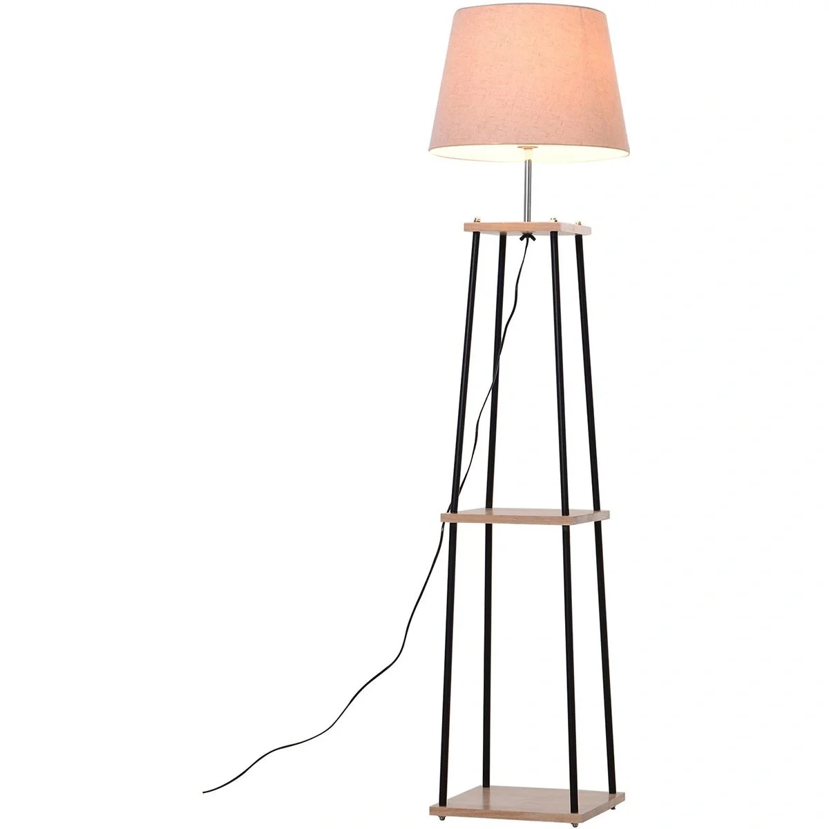 Stehlampe mit 2 Ablagen - 1