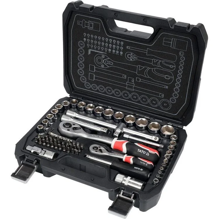 NL Professioneller Steckschlüssel- und Bit-Satz - 72-teilig - 1/2" & 1/4" - 5
