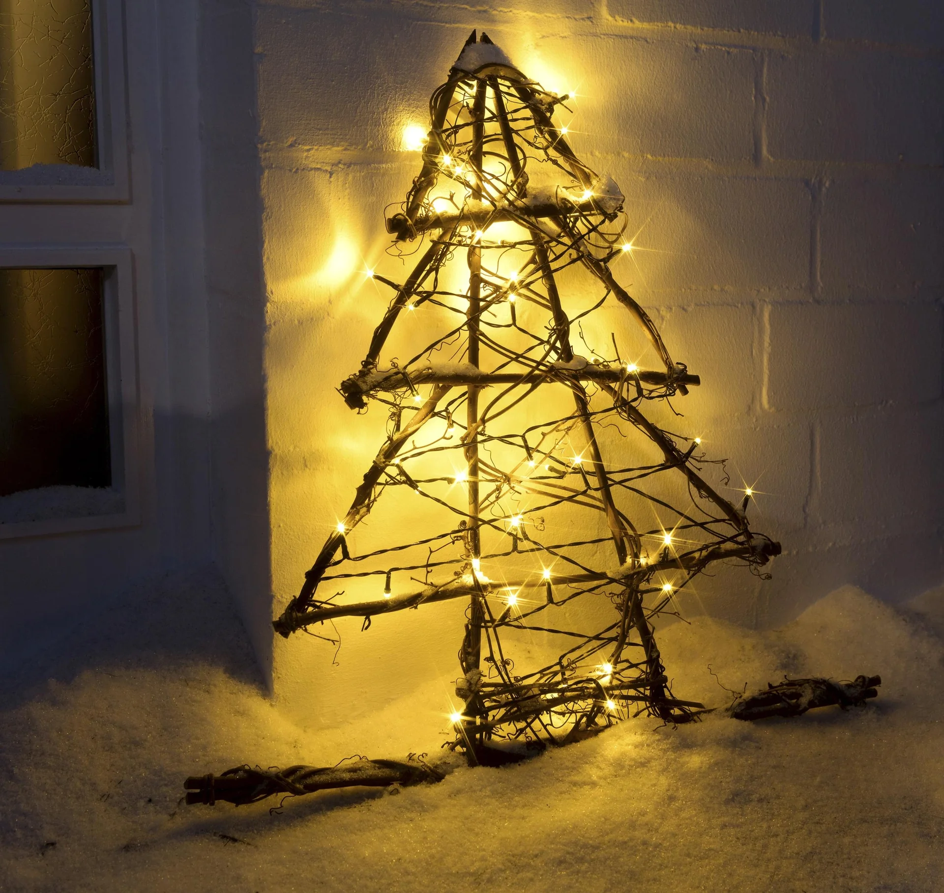 LED Lichterkette mit 24 warmweißen LEDs, 2,2m, IP44, batteriebetrieben - 2