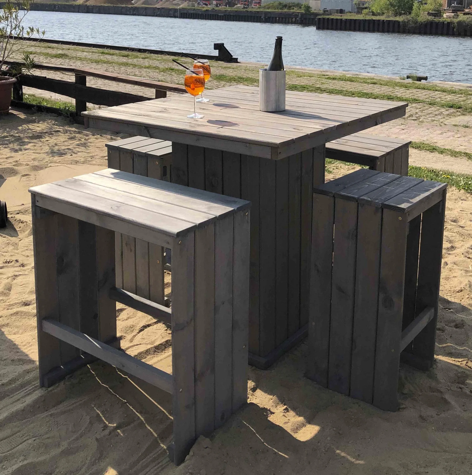 Set Grömitz 2x Hocker + 2x Bank + Tisch - 1
