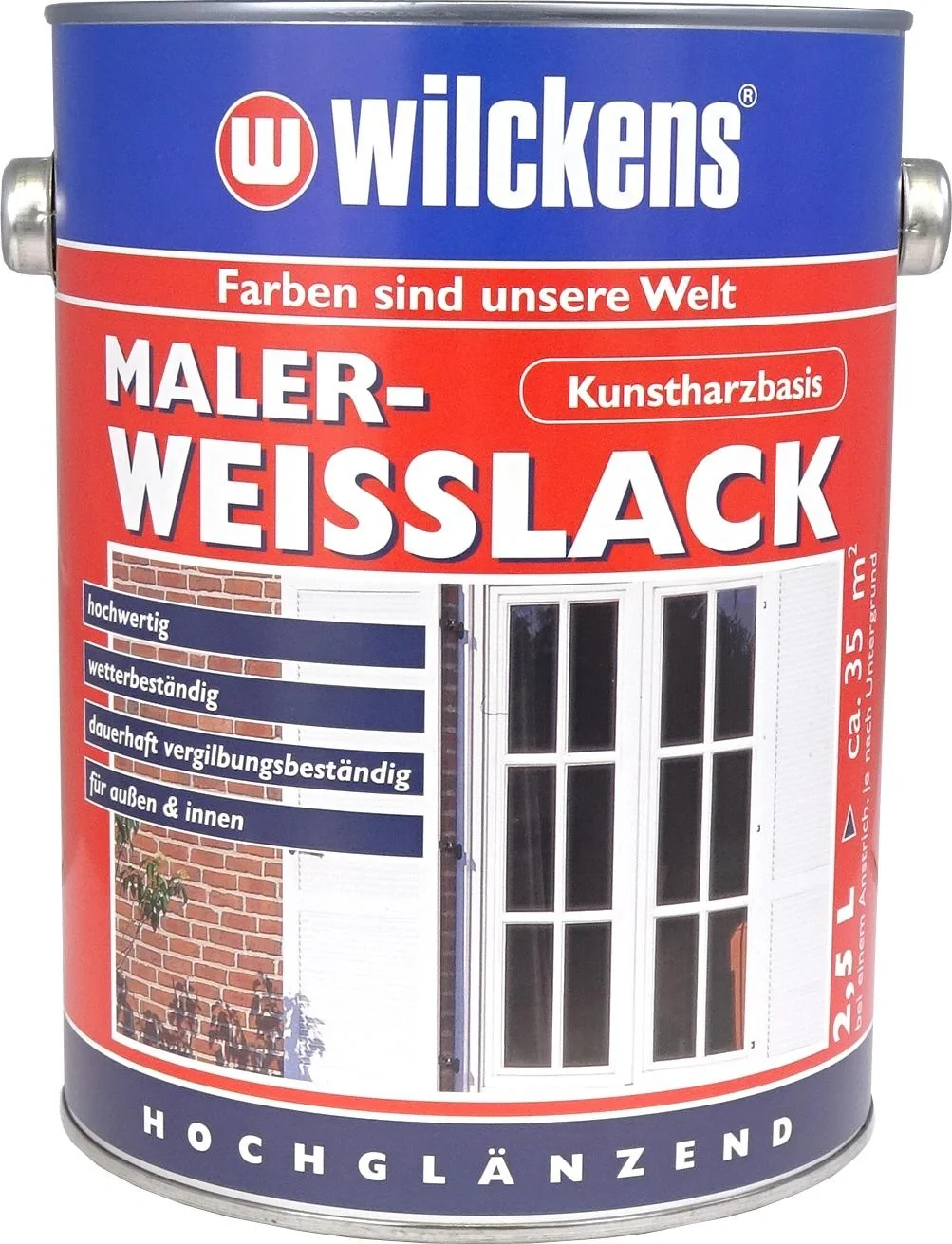 Maler-Weißlack Weiß, 2500 ml - 1