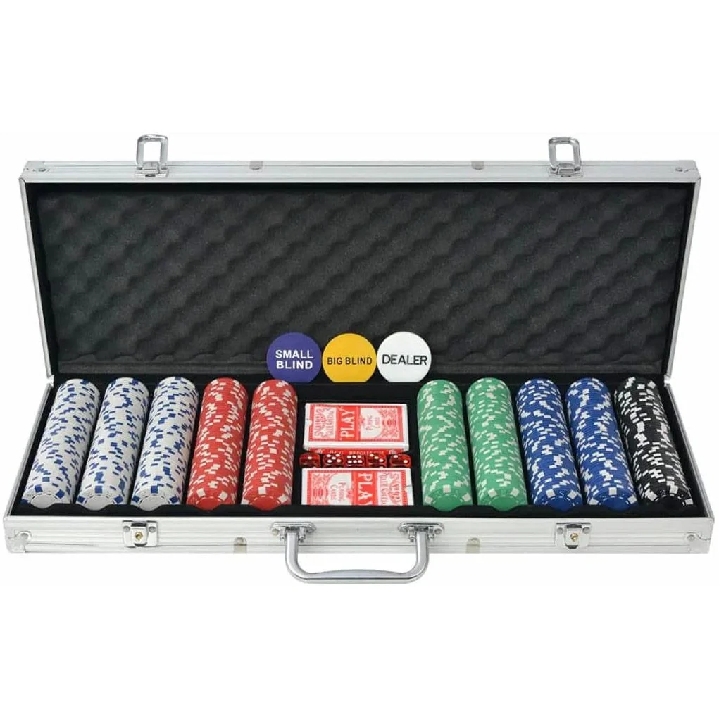 Pokerset mit 500 Chips aus Aluminium - 1