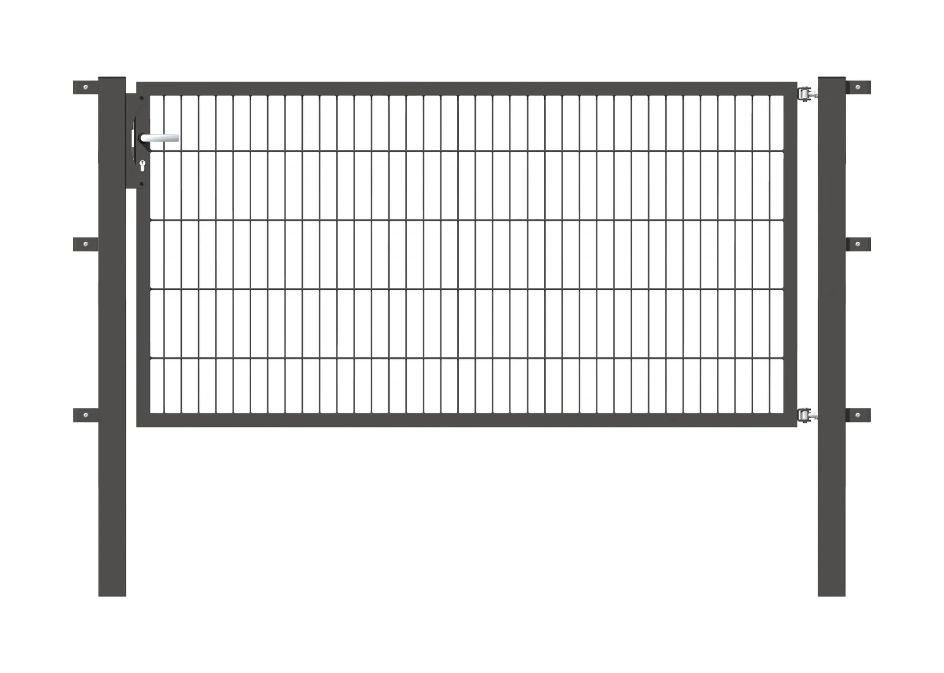 Einzeltor Flexo mit Zubehör, anthrazit/ Breite 200 cm, Höhe 100 cm - 3