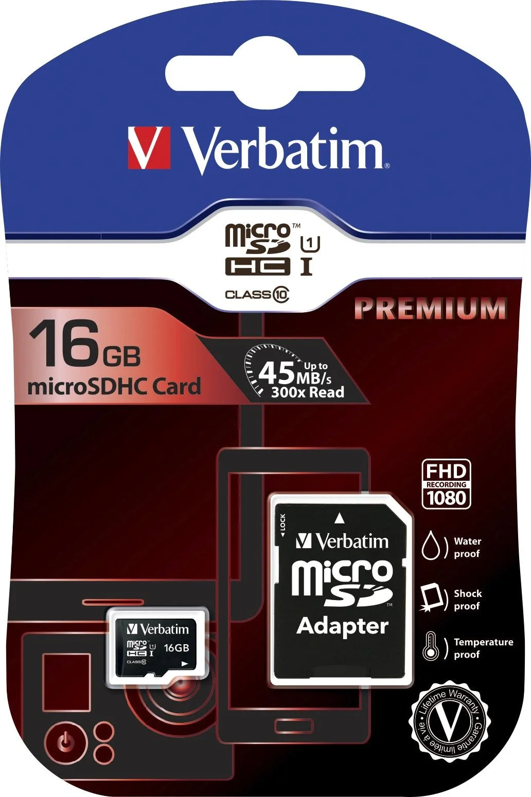 8 GB microSDHC Speicherkarte mit SD Karten-Adapter, Class10 - 3