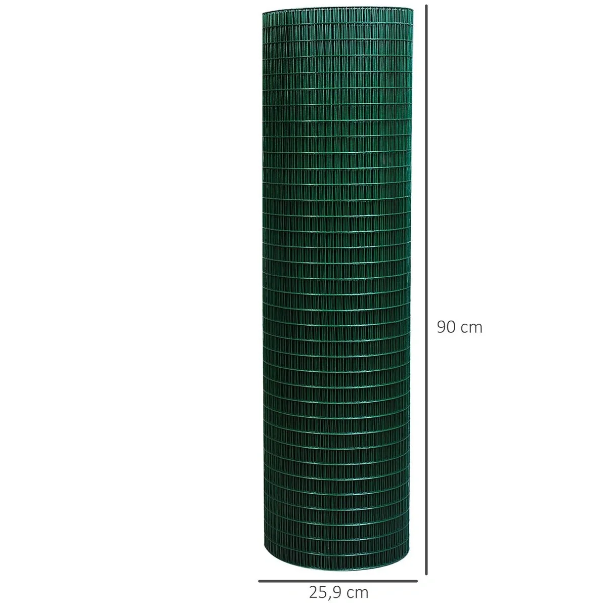 Wühlmausgitter Drahtgitter Volierendraht Kaninchendraht Drahtzaun Schutzgitter Masche Biegsam PVC Dunkelgrün H0,9xL30 m - 5