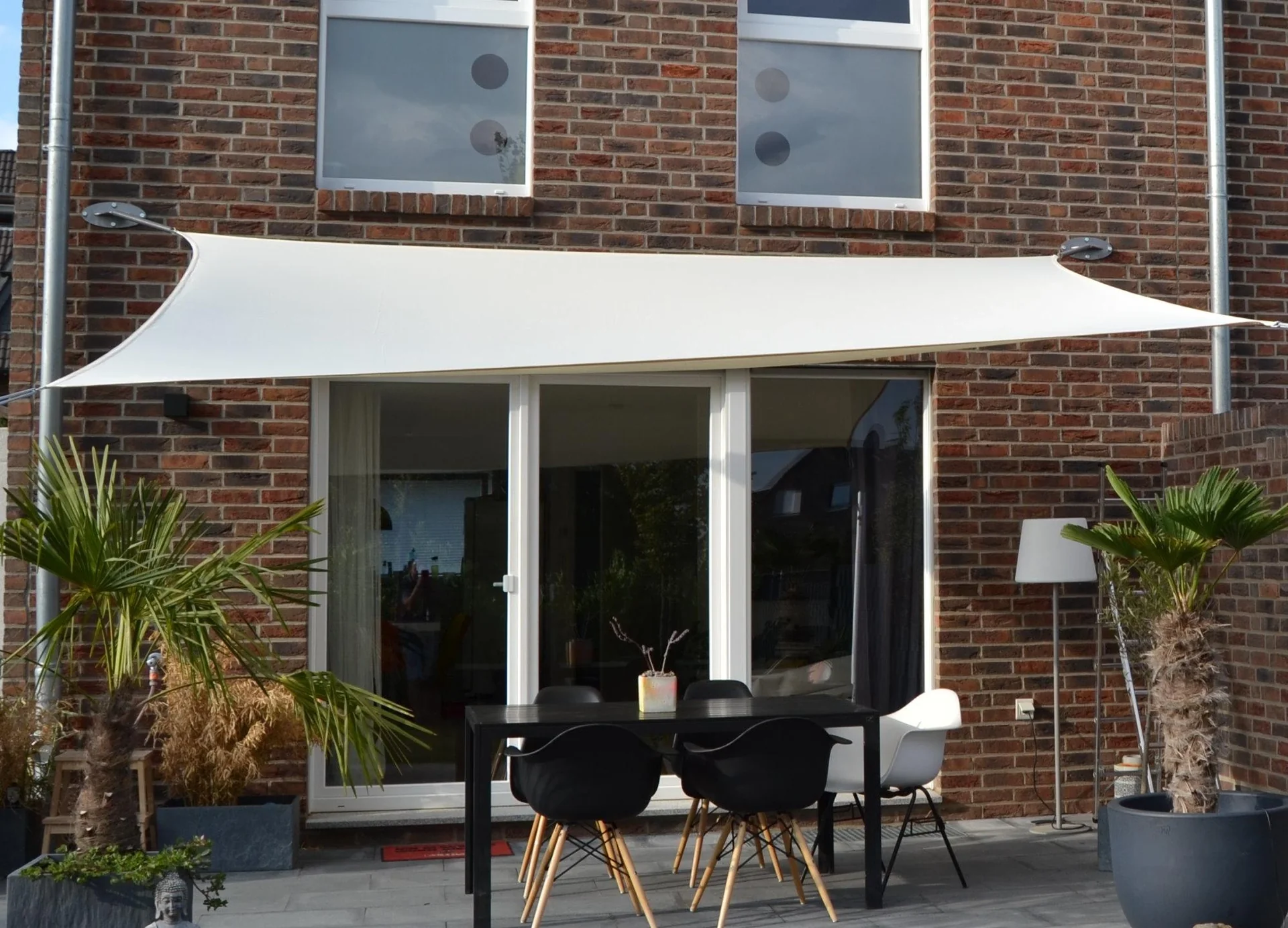 Viereck-Sonnensegel wasserabweisend elfenbein 300 x 400cm - 6