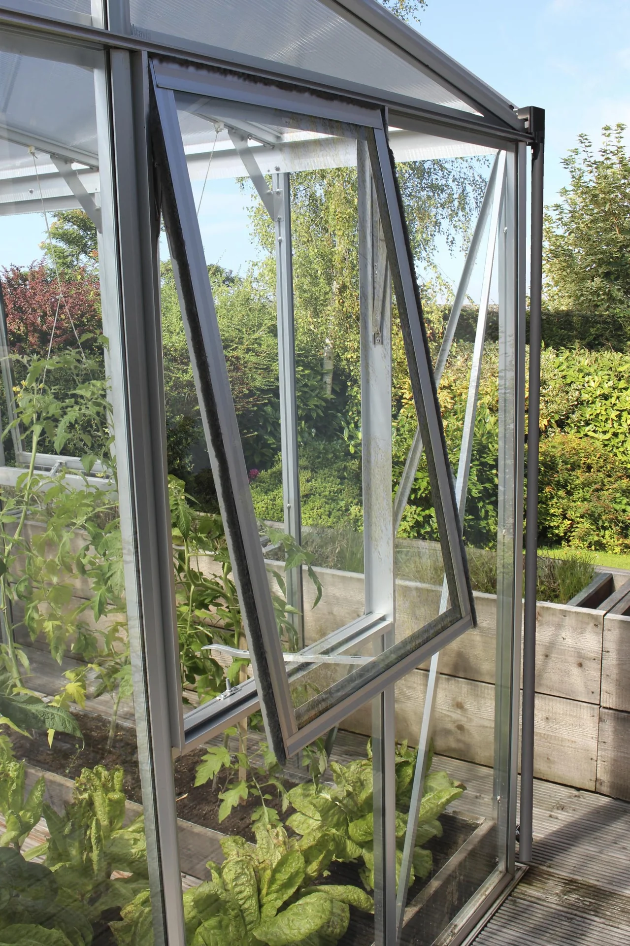 Seitenfenster H mit ESG, Farbe weiß - 2