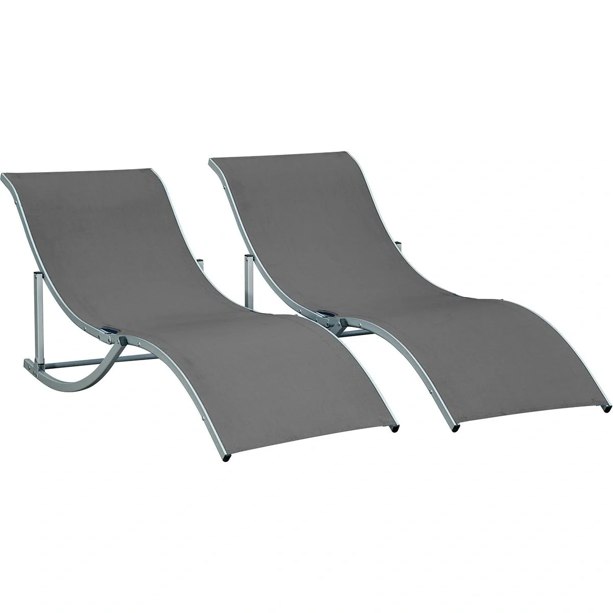 2er Set Sonnenliege Gartenliegen S - 4