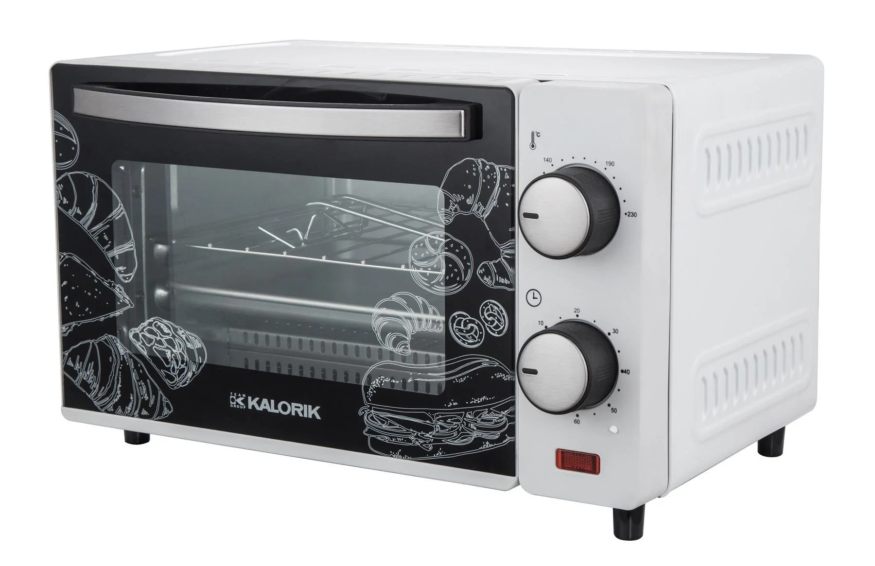 Mini-Backofen, Weiß, 9 Liter, 650 Watt - 3