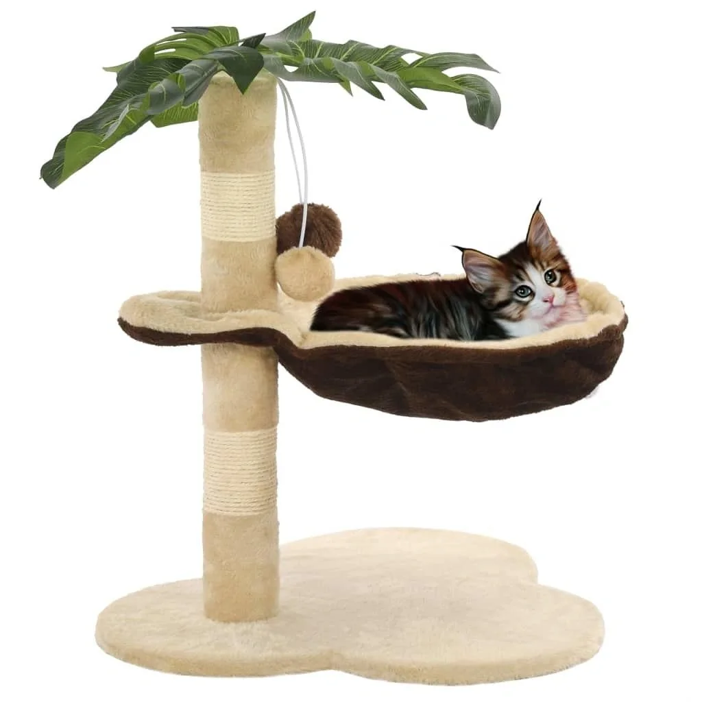 Sisal-Kratzbaum 50 cm beige und braun - 1