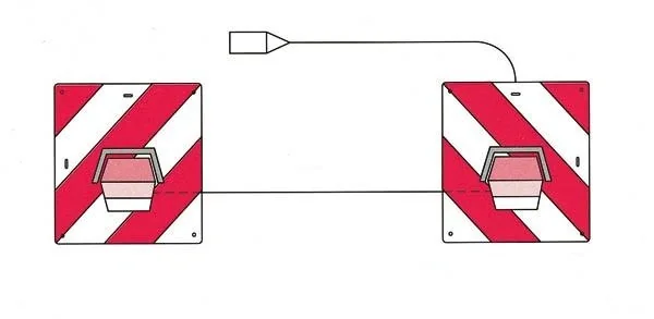 Warntafelsatz mit 2 Dreifunktionsleuchten, 2 St. - 2
