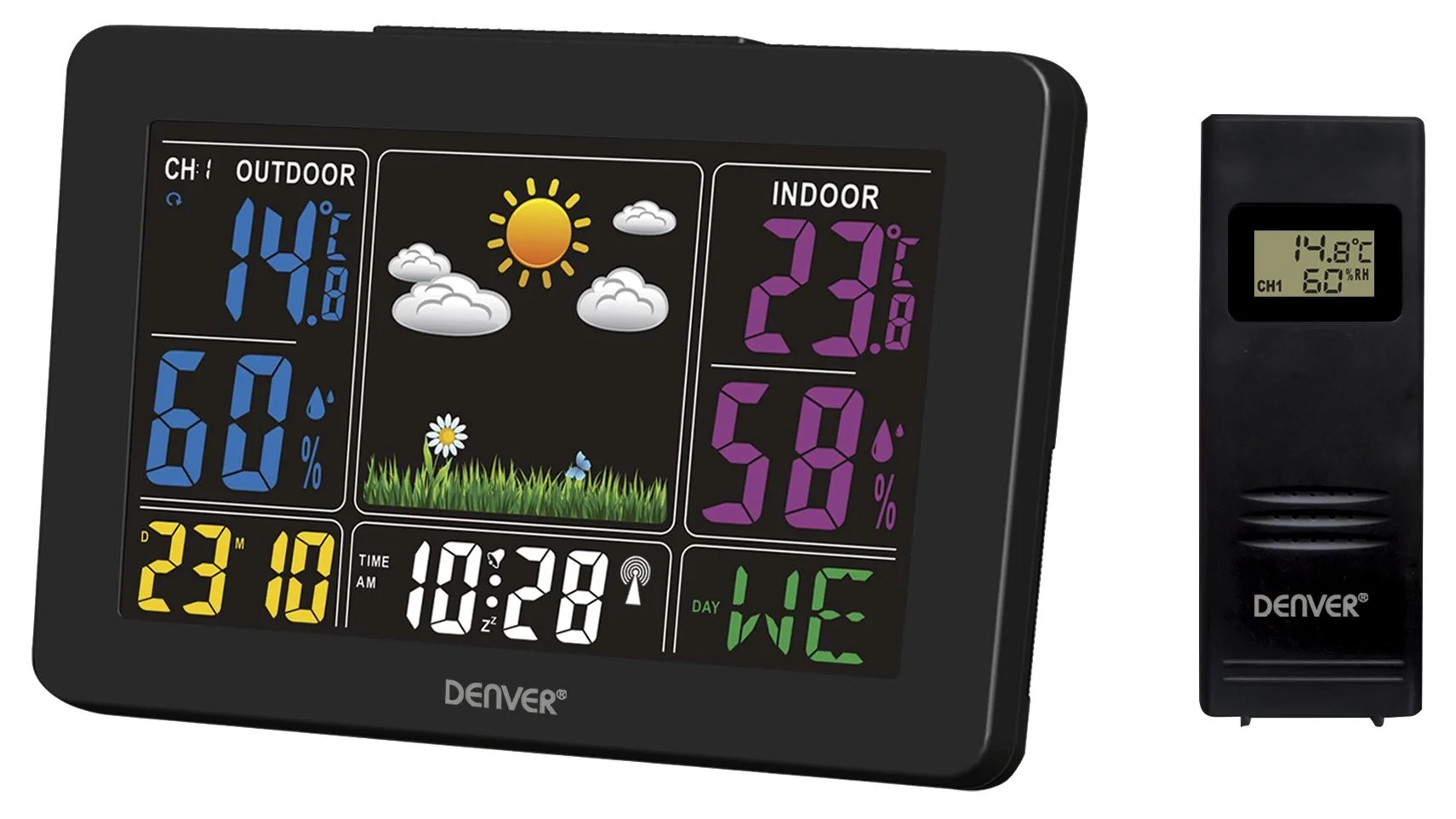 Wetterstation mit Farbdisplay und Funkuhr - 1