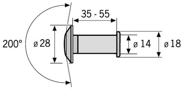 Türspion Präzisions - Weitwinkeloptik - 2