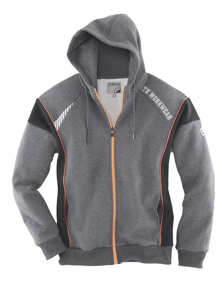 Sweatjacke, Farbe grau/schwarz, Gr.3XL - 1