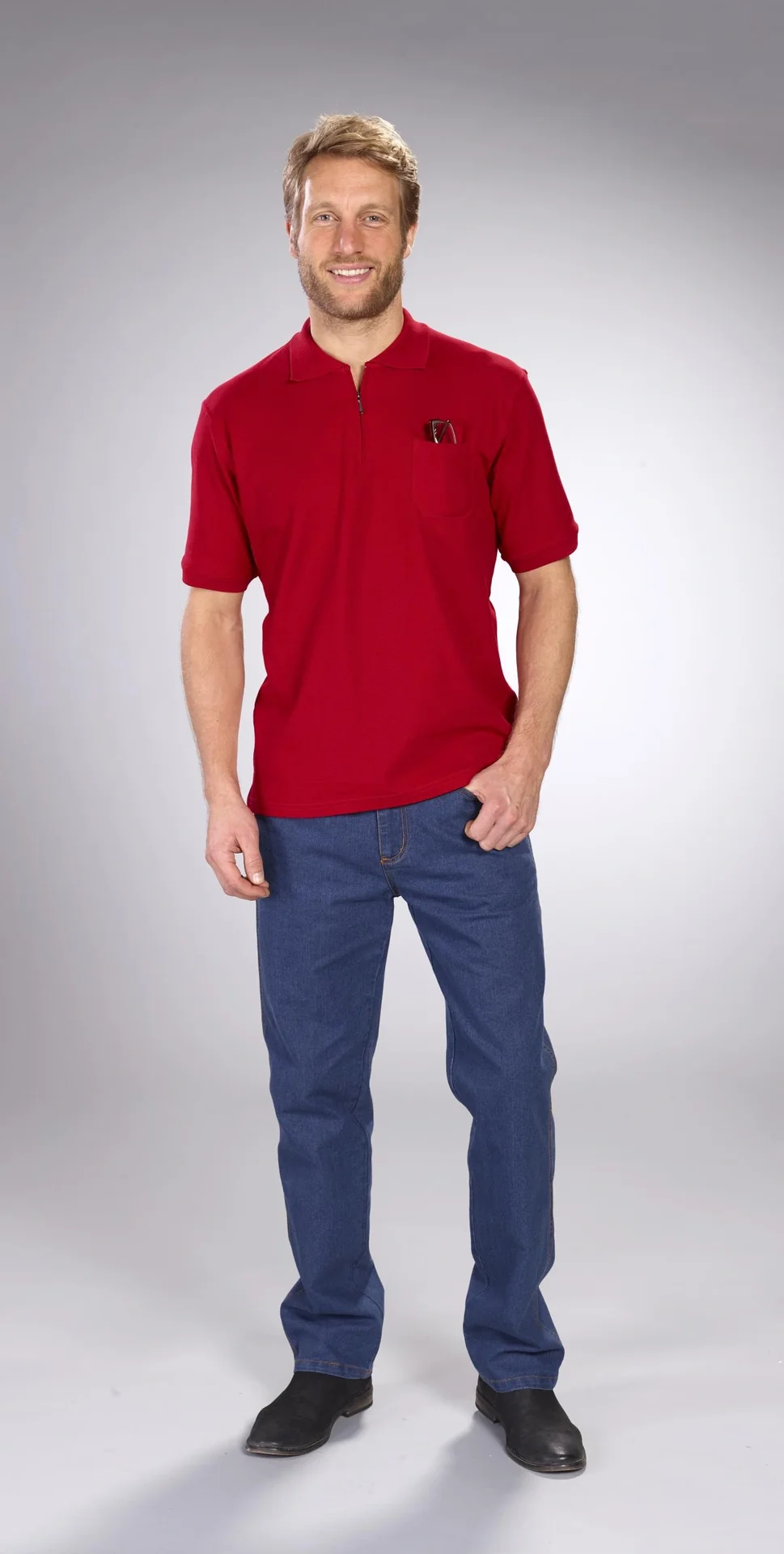Poloshirt rot, Gr.M - 13